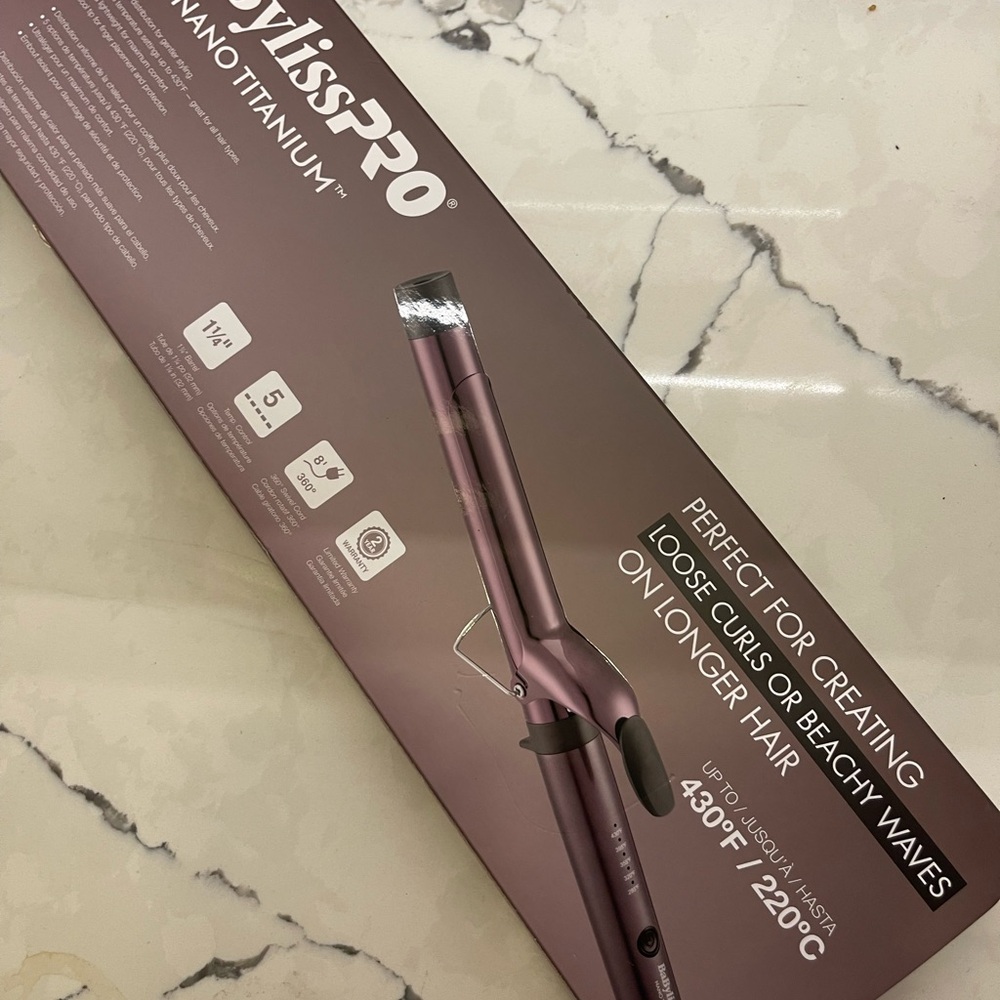 BaByliss Nano Titanium Curling Iron - Rose Gold 1 1/4 inches